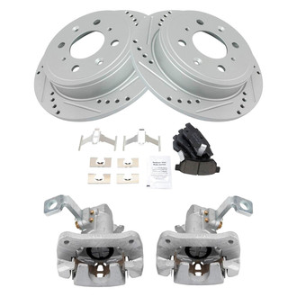 TRQ® - Performance Ceramic Rear Brake Kit with Calipers