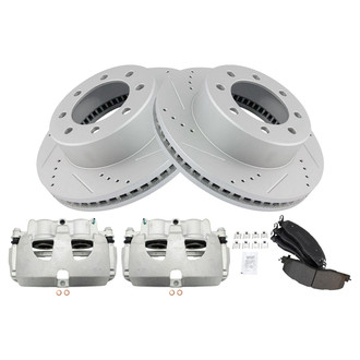 TRQ® - Performance Semi-Metallic Brake Kit with Calipers