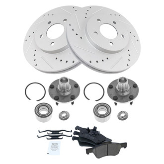 TRQ® - Performance Ceramic Brake Kit with Hub Assemblies