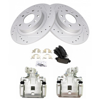 TRQ® - Performance Ceramic Rear Brake Kit with Calipers