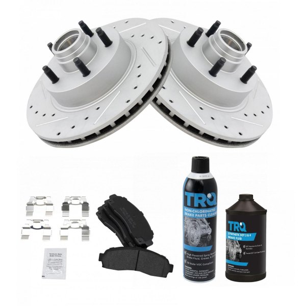 TRQ® - Front Disc Brake Kit with Semi-Metallic Pads