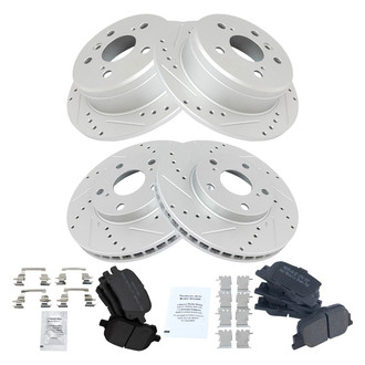 TRQ® - Performance Semi-Metallic Brake Kit