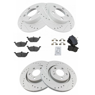 TRQ® - Performance Semi-Metallic Front and Rear Brake Kit