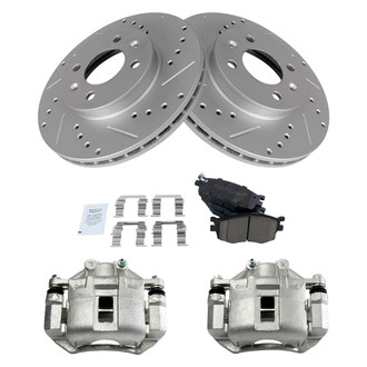 TRQ® - Performance Ceramic Front Brake Kit with Calipers