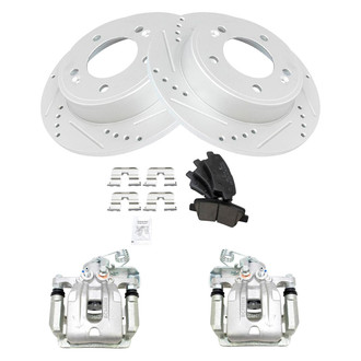 TRQ® - Performance Ceramic Rear Brake Kit with Calipers