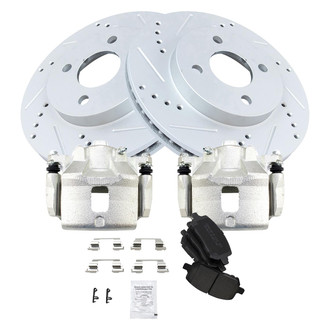TRQ® - Performance Ceramic Front Brake Kit with Calipers
