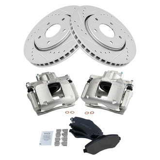 TRQ® - Performance Ceramic Front Brake Kit with Calipers