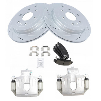 TRQ® - Rear Disc Brake Kit with Ceramic Pads and Calipers