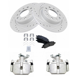 TRQ® - Performance Ceramic Rear Brake Kit with Calipers
