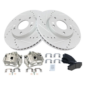 TRQ® - Performance Ceramic Front Brake Kit with Calipers