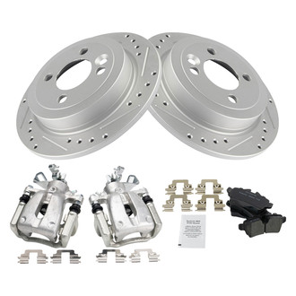 TRQ® - Performance Ceramic Rear Brake Kit with Calipers