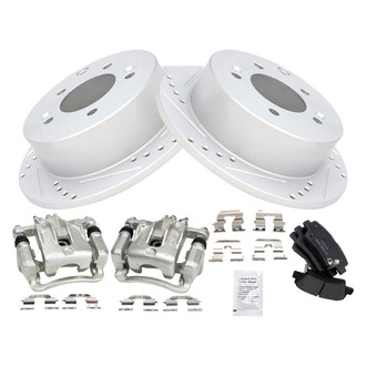 TRQ® - Performance Ceramic Rear Brake Kit with Calipers