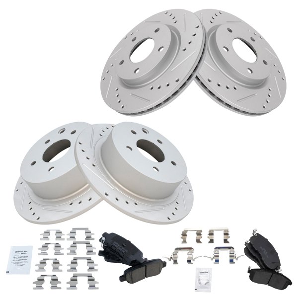 TRQ® - Performance Ceramic Front and Rear Brake Kit