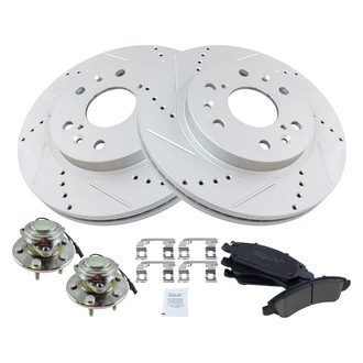 TRQ® - Performance Ceramic Brake Kit with Hub Assemblies
