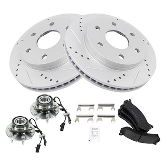 TRQ® - Performance Ceramic Front Brake Kit with Hub Assemblies