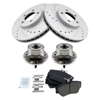TRQ® - Performance Ceramic Brake Kit with Hub Assemblies