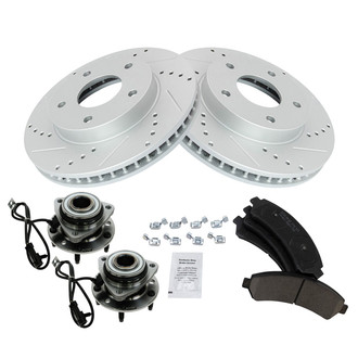 TRQ® - Performance Ceramic Brake Kit with Hub Assemblies