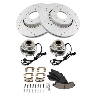 TRQ® - Performance Ceramic Front Brake Kit with Hub Assemblies