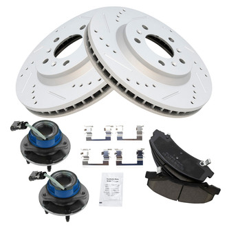 TRQ® - Performance Ceramic Brake Kit with Hub Assemblies