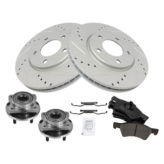 TRQ® - Performance Ceramic Brake Kit with Hub Assemblies