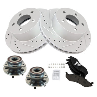TRQ® - Performance Ceramic Brake Kit with Hub Assemblies