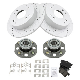 TRQ® - Performance Ceramic Brake Kit with Hub Assemblies
