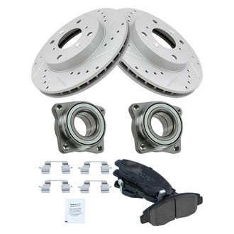 TRQ® - Performance Ceramic Brake Kit with Wheel Bearings