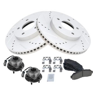 TRQ® - Performance Ceramic Front Brake Kit with Hub Assemblies