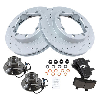 TRQ® - Performance Ceramic Brake Kit with Hub Assemblies