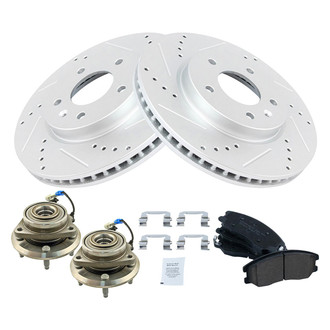 TRQ® - Performance Ceramic Brake Kit with Hub Assemblies