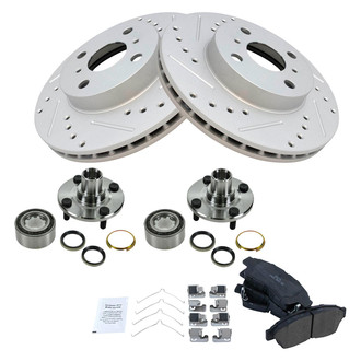 TRQ® - Performance Ceramic Brake Kit with Hub Assemblies