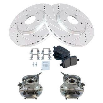 TRQ® - Performance Ceramic Front Brake Kit with Hub Assemblies
