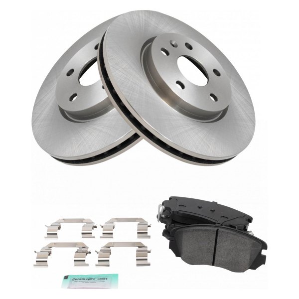 TRQ® - Front Disc Brake Kit with Semi-Metallic Pads