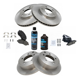 TRQ® - Front and Rear Disc Brake Kit with Ceramic Pads