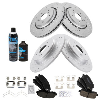 TRQ® - Performance Ceramic Front and Rear Brake Kit