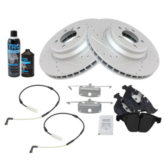 TRQ® - Performance Semi-Metallic Front Brake Kit