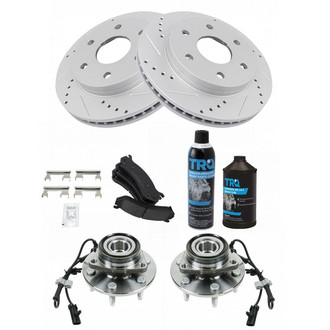 TRQ® - Performance Ceramic Front Brake Kit with Hub Assemblies