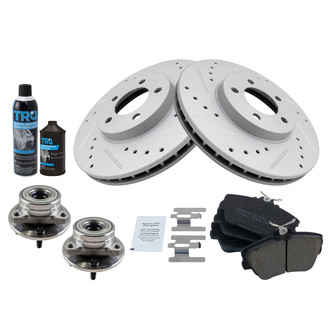 TRQ® - Performance Ceramic Front Brake Kit with Hub Assemblies