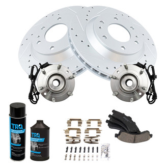 TRQ® - Performance Ceramic Front Brake Kit with Hub Assemblies