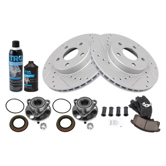 TRQ® - Performance Ceramic Brake Kit with Hub Assemblies