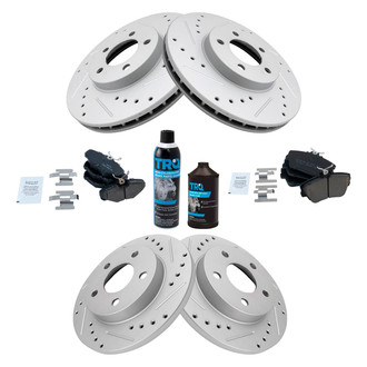 TRQ® - Performance Ceramic Front and Rear Brake Kit