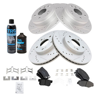 TRQ® - Performance Semi-Metallic Brake Kit