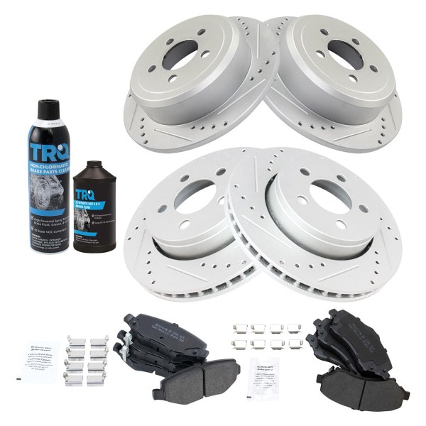 TRQ® - Performance Semi-Metallic Front and Rear Brake Kit