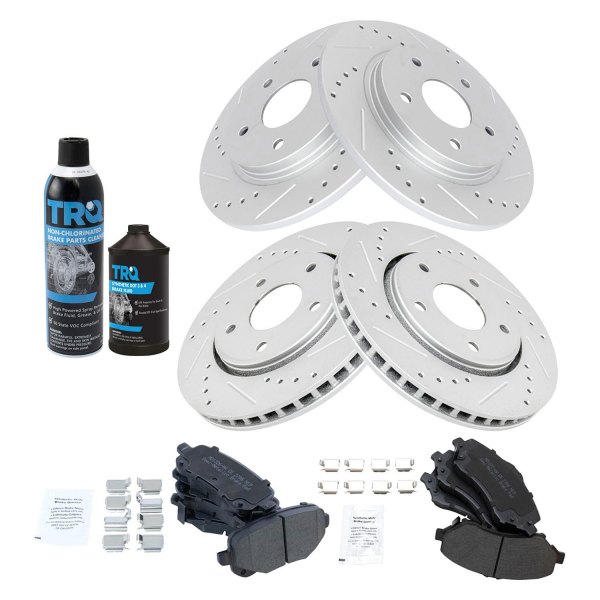 TRQ® - Performance Semi-Metallic Front and Rear Brake Kit