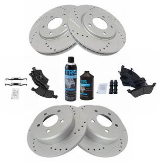 TRQ® - Performance Semi-Metallic Front and Rear Brake Kit
