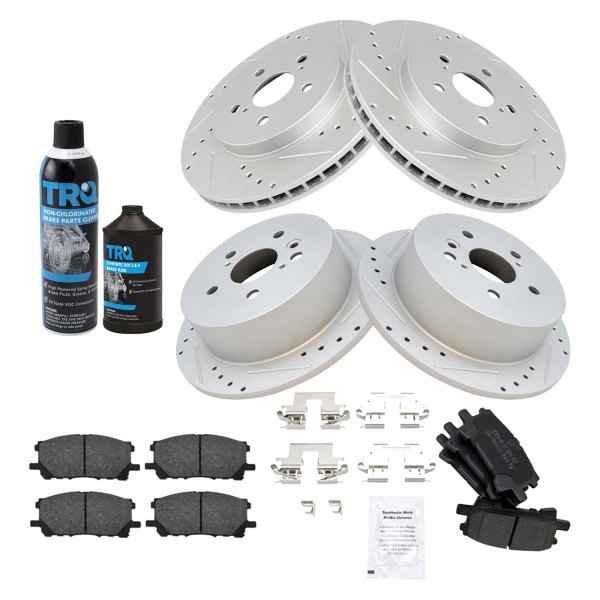 TRQ® - Performance Semi-Metallic Front and Rear Brake Kit