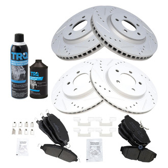 TRQ® - Performance Semi-Metallic Front and Rear Brake Kit