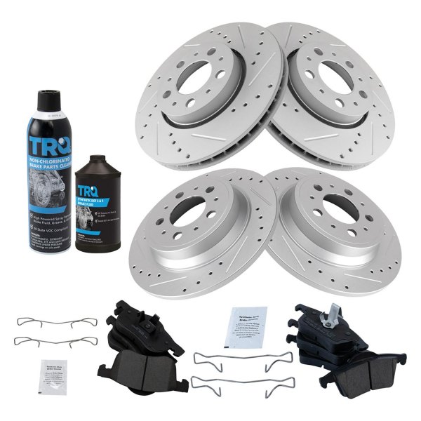 TRQ® - Performance Ceramic Front and Rear Brake Kit