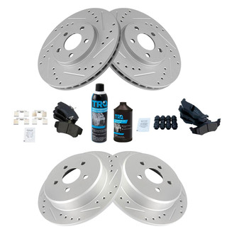 TRQ® - Performance Ceramic Front and Rear Brake Kit