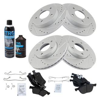 TRQ® - Performance Semi-Metallic Front and Rear Brake Kit